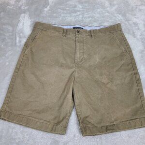 Tommy Hilfiger Shorts‎ Men's Size 35 Classic Fit Flat Front Mid Rise Tan